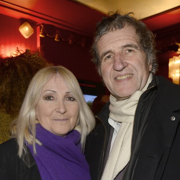 Gérard Leclerc et sa femme Julie - People à la générale de la pièce "A torts et à raison" au théâtre Hébertot à Paris le 25 janvier 2016. © Coadic Guirec/Bestimage