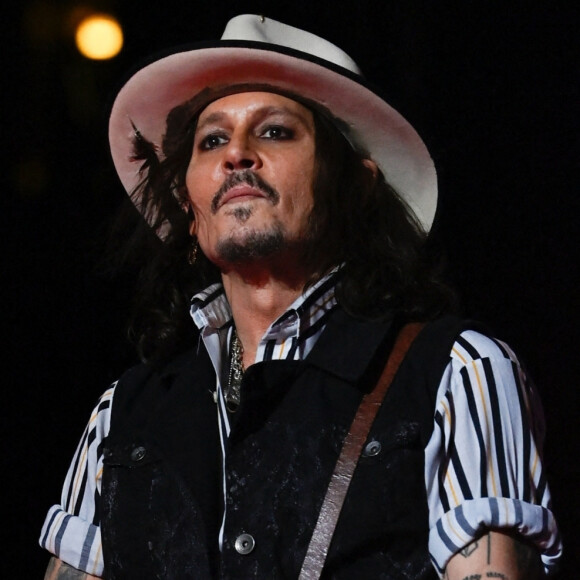 Johnny Depp en concert avec Alice Cooper à Manchester