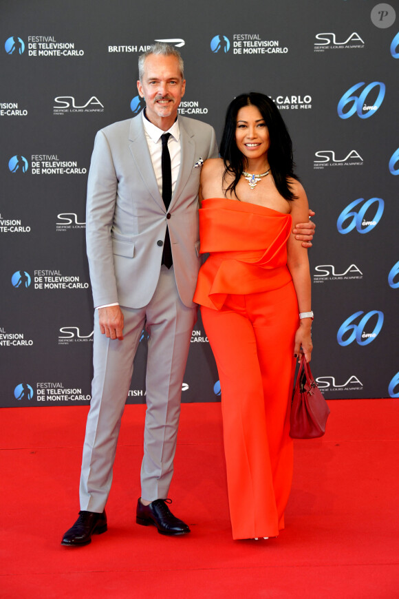 Anggun et son mari Christian Kretschmar lors de la soirée d'ouverture du 60ème Festival de Télévision de Monte-Carlo au Grimaldi Forum à Monaco, le 18 juin 2021.  © Bruno Bébert/Bestimage