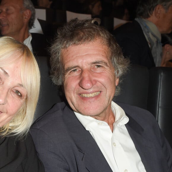 Gérard Leclerc et sa femme Julie Leclerc - Avant-première du film "Les Chatouilles" et la remise du Prix cinéma de la Fondation Barrière au Cinéma Publicis à Paris, France, le 17 septembre 2018. © Coadic Guirec/Bestimage 