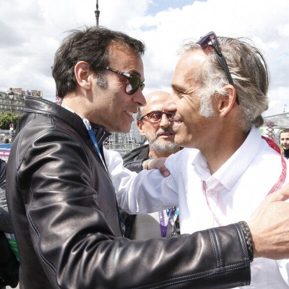 Paul Belmondo, Anthony Delon - Deuxième édition du Paris ePrix, comptant pour le championnat FIA de Formule E, autour des Invalides, à Paris le 20 mai 2017. © Alain Guizard / Bestimage