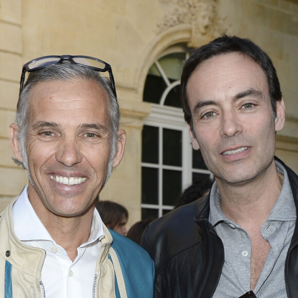 Paul Belmondo et Anthony Delon - Soirée du cinquième anniversaire du musée Paul Belmondo à Boulogne-Billancourt le 13 avril 2015.