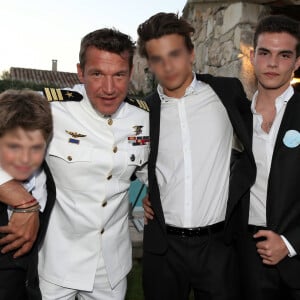 Exclusif - Benjamin Castaldi et ses fils Julien, Simon et Enzo - Cérémonie religieuse - Mariage de Benjamin Castaldi et Aurore Aleman au Mas de La Rose à Eygalières, le 27 août 2016.