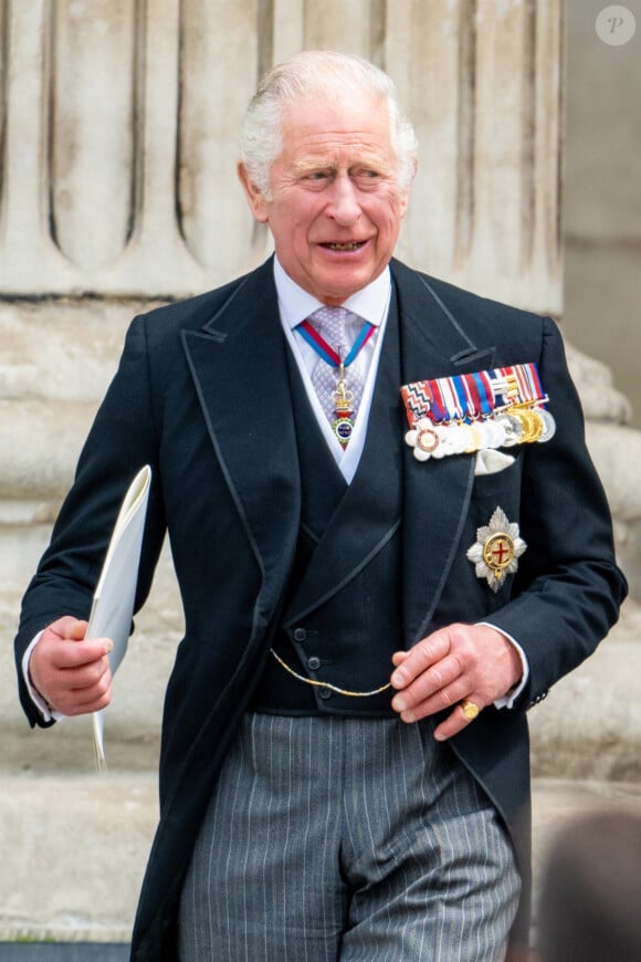 Mais elle est plus modérée chez leur père Charles III !
Le prince Charles, prince de Galles - Les membres de la famille royale et les invités lors de la messe célébrée à la cathédrale Saint-Paul de Londres, dans le cadre du jubilé de platine (70 ans de règne) de la reine Elisabeth II d'Angleterre. Londres, le 3 juin 2022. 