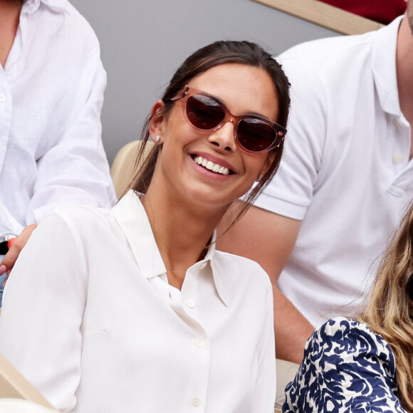 Marine Lorphelin (Miss France 2013) - Célébrités dans les tribunes des internationaux de France de Roland Garros à Paris le 31 mai 2022. © Cyril Moreau - Dominique Jacovides/Bestimage