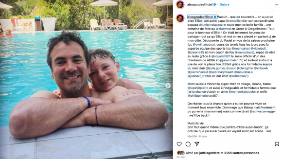 Alex Goude et son fils Elliot immortalisés sur Instagram.