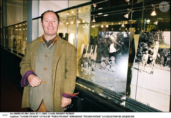 Claude Ruiz Picasso était le fils de la peintre Françoise Gilot et de Pablo Picasso.
Claude Picasso, le fils de Pablo Piccaso, vernissage "Picasso intime", la collection de Jacqueline "Plan Serre" Homme. ©Bertrand Rindoff Petroff/ Bestimage