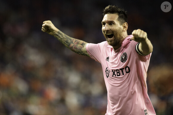 Lionel Messi lors d'un match de football de la Lamar Hunt US Open Cup entre le FC Cincinnati et l'Inter Miami CF au stade Nippert de Cincinnati, Ohio, Etats-Unis, le 23 août 2023. © Kevin Schultz/CSM/ZUMA Press/Bestimage