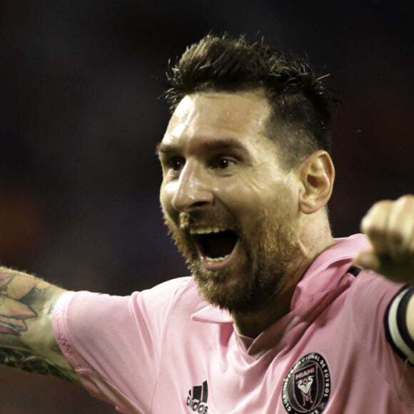 Lionel Messi lors d'un match de football de la Lamar Hunt US Open Cup entre le FC Cincinnati et l'Inter Miami CF au stade Nippert de Cincinnati, Ohio, Etats-Unis, le 23 août 2023. © Kevin Schultz/CSM/ZUMA Press/Bestimage