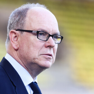 Le prince Albert II de Monaco - Match de charité de la 30ème édition du "World Stars Football" avec des pilotes de F1 et des stars du football au profit de l'association "Star Team For The Children" au stade Louis II à Monaco le 23 mai 2023. 