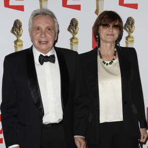 Michel Sardou et sa femme Anne-Marie Périer - La 26e nuit des Molières aux Folies Bergère à Paris, le 2 juin 2014. 
