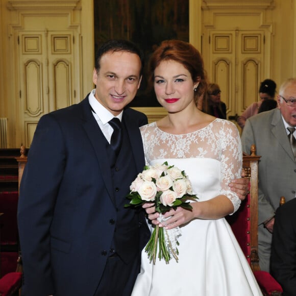 Emilie Dequenne et Michel Ferracci sont deux comédiens respectivement originaires de Belgique et de Corse
Exclusif - Emilie Dequenne et son époux Michel Ferracci - Mariage de Michel Ferracci et Emilie Dequenne à la mairie du 10ème arrondissement de Paris.