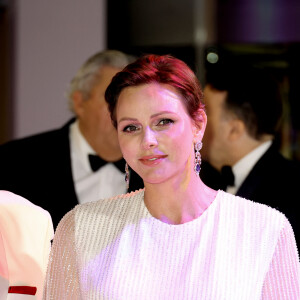 La princesse Charlène de Monaco lors du 74ème Gala de la Croix-Rouge Monégasque, qui se tient dans la mythique Salle des Etoiles du Sporting Monte-Carlo à Monaco. Cette année l'ambassadeur du gala n'est autre que la rock star internationale Robbie Wiliams. En cette occasion Robbie Williams a donné un concert exclusif à la Salle des Etoiles. Monaco, le 29 juillet 2023. © Dominique Jacovides/Bestimage 