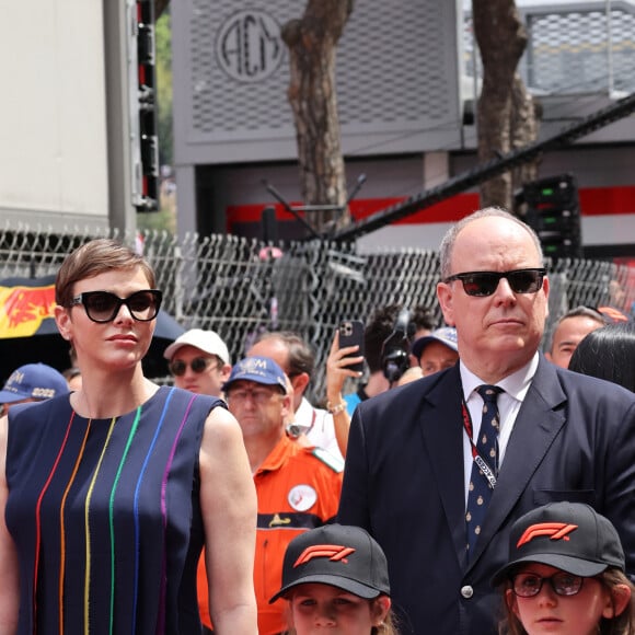 La princesse Charlène de Monaco et le prince Albert II de Monaco - Remise de prix du 80ème Grand Prix de Monaco de Formule 1 à Monaco. Le 28 Mai 2023. © Claudia Albuquerque / Bestimage 