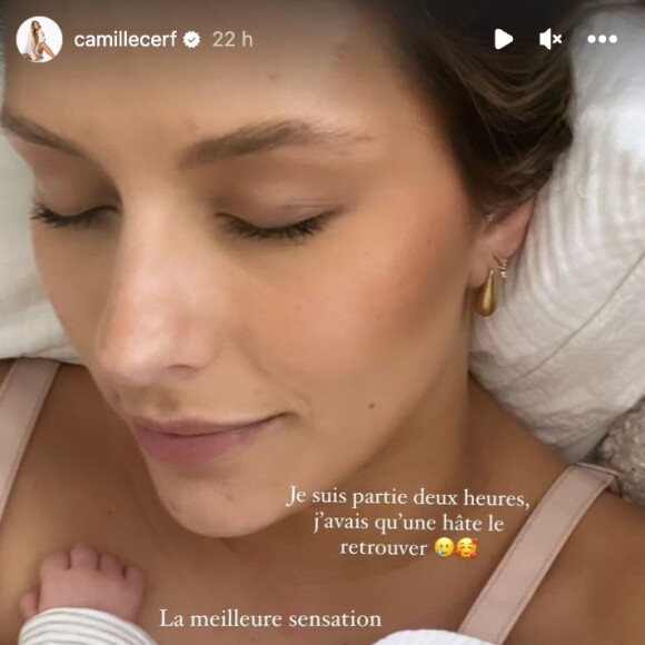 Camille Cerf maman d'un petit garçon prénommé Malo