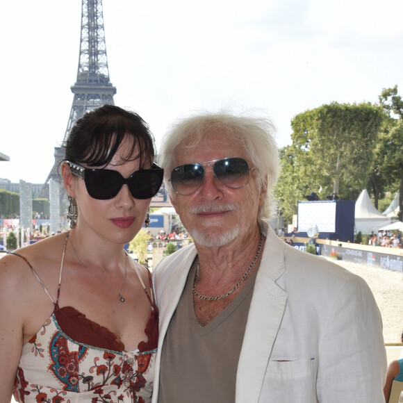 Exclusif - Hugues Aufray et Murielle - People lors du Longines Paris Eiffel Jumping au Champ de Mars à Paris, le 7 juillet 2018. © Borde-Veeren/Bestimage 