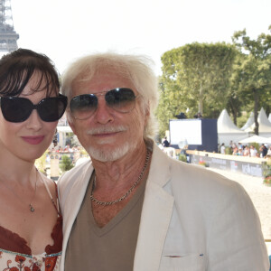 Exclusif - Hugues Aufray et Murielle - People lors du Longines Paris Eiffel Jumping au Champ de Mars à Paris, le 7 juillet 2018. © Borde-Veeren/Bestimage 