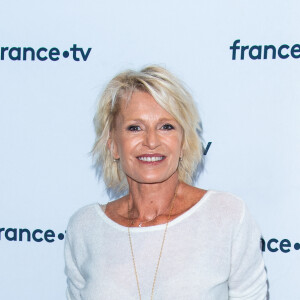 Sophie Davant lors du photocall dans le cadre de la conférence de presse de France Télévisions au Pavillon Gabriel à Paris, France, le 24 août 2021. © Pierre Perusseau/Bestimage
