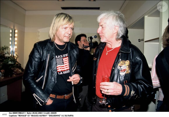 Renaud avec Hugues Aufray à l'Olympia en 2003.