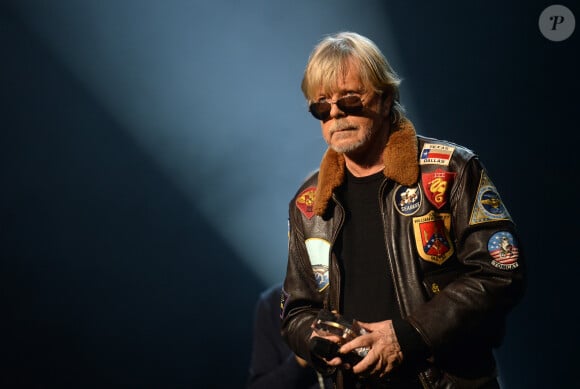 Le chanteur Renaud (Renaud Séchan) - Grand Prix Sacem 2018 à la salle Pleyel à Paris présenté par V. Dedienne, le 10 décembre 2018.