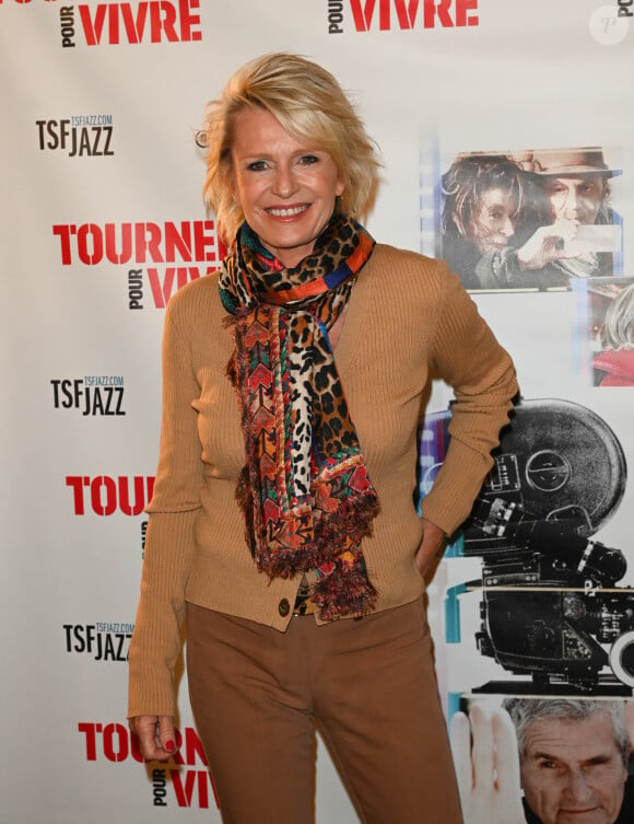 Sophie Davant - Photocall à la première du film "Tourner pour vivre" sur la vie cinématographique du réalisateur C.Lelouch à Paris le 25 avril 2022. © Coadic Guirec / Bestimage