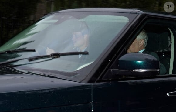 Andrew Milligan- Le prince William, duc de Cambridge, le prince Edward, comte de Wessex et Sophie Rhys-Jones, comtesse de Wessex arrivent au château de Balmoral, Ecosse, Royaume Uni, le 8 septembre 2022. 