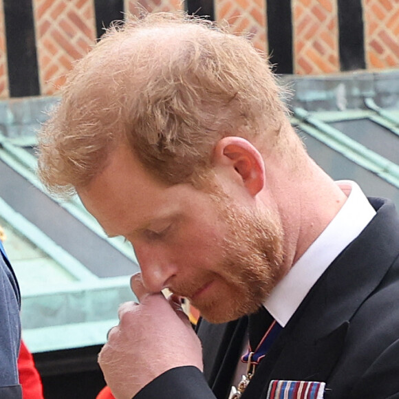 Le prince Harry n'a pas pu dire au revoir à sa grand-mère Elizabeth II. 
Le prince Harry, duc de Sussex - Arrivée à la cérémonie funèbre en la Chapelle Saint-Georges pour les funérailles d'Etat de la reine Elizabeth II d'Angleterre.