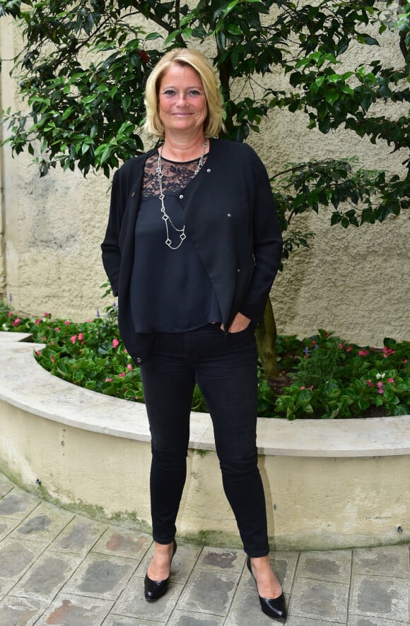 Marina Carrère d'Encausse - Conférence de presse de l'opération "La flamme Marie Claire" à l'hôtel Le Marois à Paris, le 15 juin 2015.
