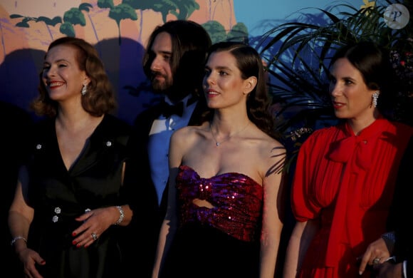 Carole Bouquet, Charlotte Casiraghi et Dimitri Rassam, Tatiana Santo Domingo - 65ème édition du Bal de la Rose donné au profit de la Fondation Princesse Grace sur le thème de la Riviera, une idée de K. Lagerfeld, à la Salle des Etoiles du Sporting Monte-Carlo à Monaco, le 30 mars 2019. © Jean-François Ottonello / Nice Matin / Bestimage 