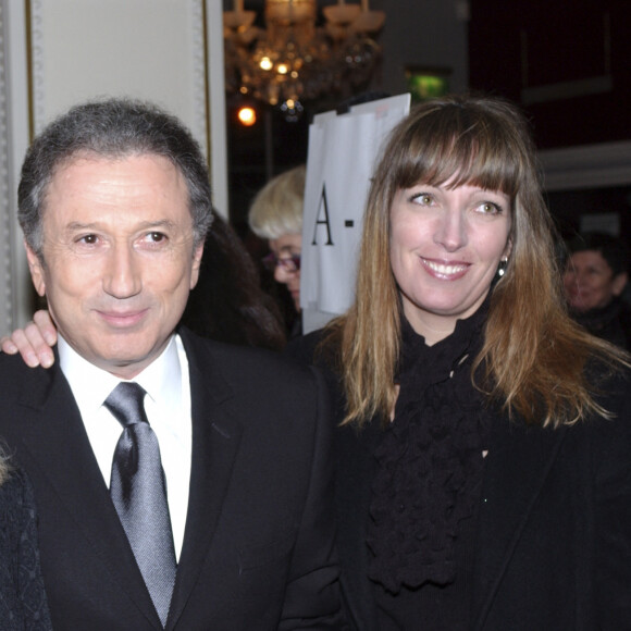 En France, à Paris, lors de la premiere de la piece "Sur la route de Madison" au theatre MARIGNY : Dany Saval, Michel Drucker, Stéphanie Jarre © Michel Marizy via Bestimage