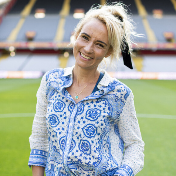 Exclusif - Élodie Gossuin - 3ème édition de la rencontre de football caritative "Match des héros" entre le "RC Lens Légendes" et "L'équipe Unicef" au stade Bollaert-Delelis à Lens le 6 juin 2023. © Pierre Perusseau / Bestimage 