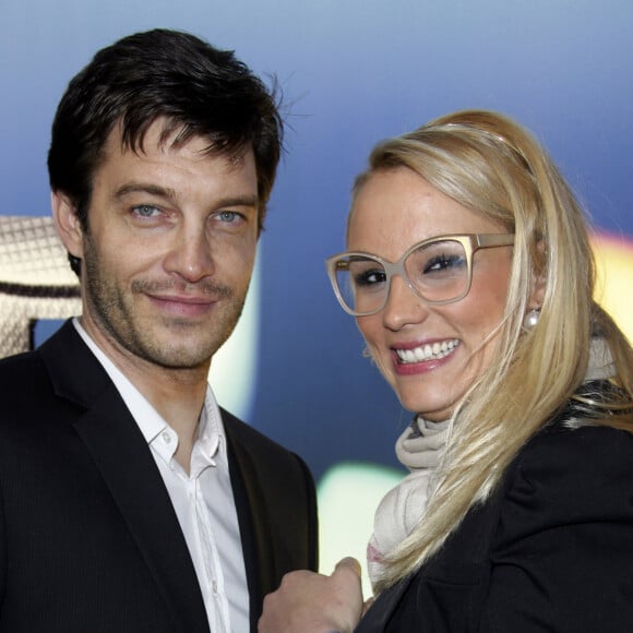Elodie Gossuin et son mari Bertrand Lacherie - Diner du BMWi Borne Electric Tour in Paris. Le 3 avril 2013