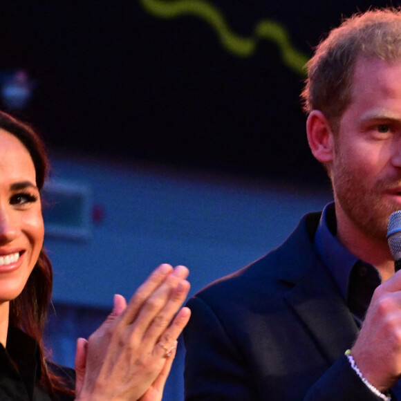 Le prince Harry et Meghan Markle lors des Invictus Games 2023 à Dusseldorf le 12 septembre 2023. 