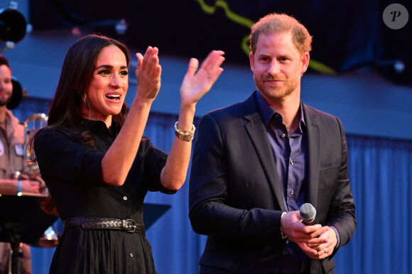 Le prince Harry et Meghan Markle lors des Invictus Games 2023 à Dusseldorf le 12 septembre 2023. 