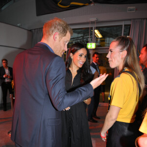Le prince Harry et Meghan Markle lors des Invictus Games 2023 à Dusseldorf le 12 septembre 2023.  The Duke and Duchess of Sussex, during the Invictus Games in Dusseldorf, Germany. Picture date: Tuesday September 12, 2023. 