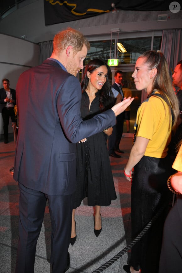 Le prince Harry et Meghan Markle lors des Invictus Games 2023 à Dusseldorf le 12 septembre 2023.  The Duke and Duchess of Sussex, during the Invictus Games in Dusseldorf, Germany. Picture date: Tuesday September 12, 2023. 