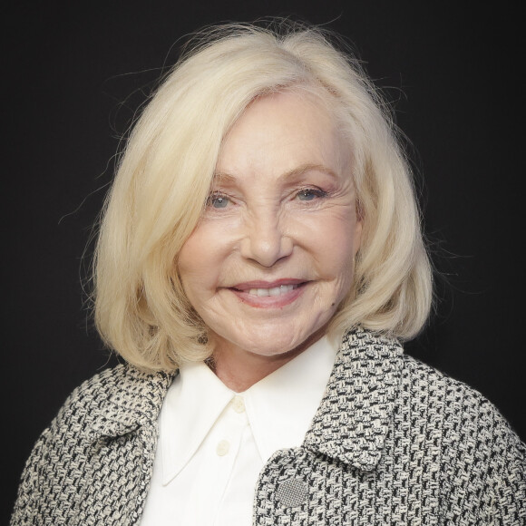Exclusif - Michèle Torr pose en marge de sa venue à Radio J, le 2 mars 2023. 