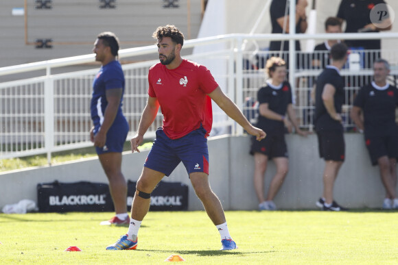 Côté vie privée, Antoine Hastoy est en couple avec une jolie blonde prénommée Najstasia
Antoine Hastoy lors de l'entrainement l'équipe de France de Rugby à Rueil Malmaison, France, le 4 septembre 2023, avant le match d'ouverture contre la Nouvelle-Zélande de la Coupe du Monde de Rugby France 2023. © Michael Baucher/Panoramique/Bestimage