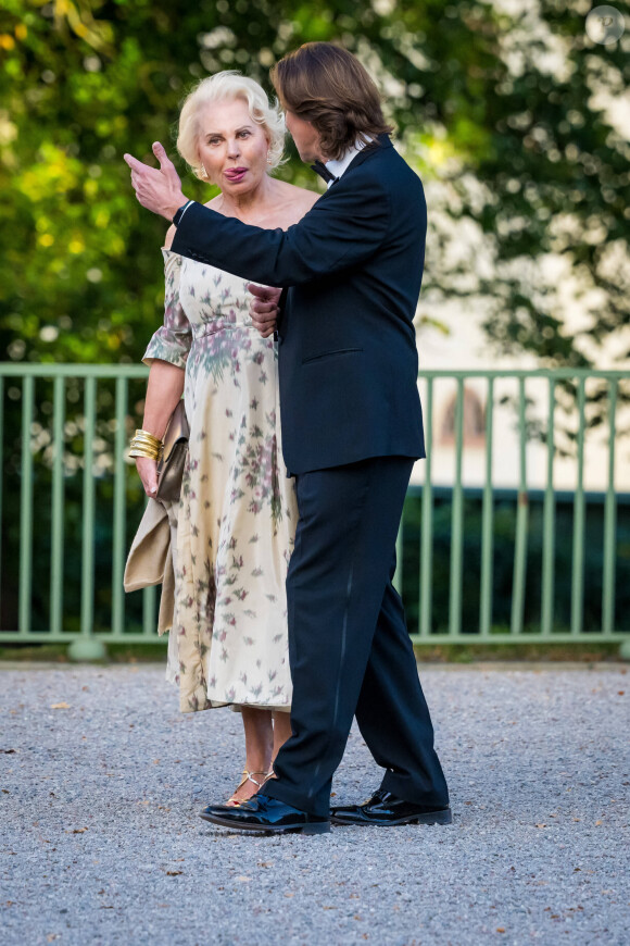 Eva Maria Walter, Patrick Sommerlath - Arrivées de la famille royale de Suède et des invités au théâtre du château de Drottningholm pour la représentation du Royal Opera Jubilee Theatre, à la veille de la célébration du 50ème anniversaire de l’accession au trône du roi C.Gustav. Le 14 septembre 2023  14-09-2023, Stockholm Guests arrive at Drottningholm Palace Theatre to attend the Royal Opera jubilee Theatre Performance. This is to the evening before the celebration the 50th anniversary of King Carl Gustaf accession to the throne. 