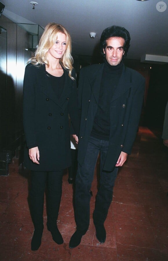 David Copperfield à Paris pour son spectacle au palais des Congrès avec Claudia Schiffer le 22 septembre 1995