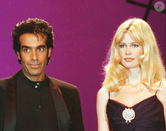 Claudia Schiffer et David Copperfield le 1er décembre 1997