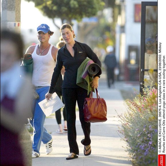 Carré Otis et Mickey Rourke en 2002