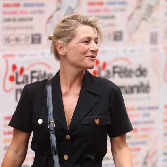 Anne-Elisabeth Lemoine - Arrivées des célébrités aux obsèques de Jane Birkin en l'église Saint-Roch à Paris. Le 24 juillet 2023 © Jacovides-KD Niko / Bestimage 