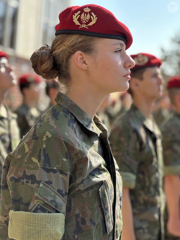 La princesse Leonor d'Espagne poursuit son entrainement militaire à l'Académie générale militaire de Saragosse le 20 septembre 2023. 