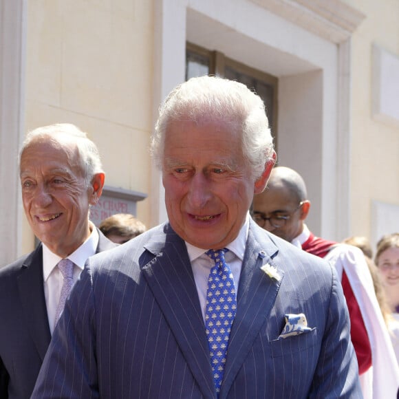 Le roi Charles III d'Angleterre et le président du Portugal, Marcelo Rebelo de Sousa assistent à un service d'action de grâce au Palais St James à Londres, le 15 juin 2023. Cette visite du président portugais à Londres marque le 650ème anniversaire de l'alliance Anglo-portugaise. 