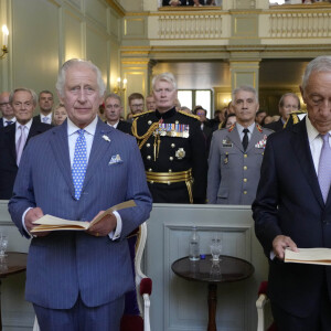 Le roi Charles III d'Angleterre et le président du Portugal, Marcelo Rebelo de Sousa assistent à un service d'action de grâce au Palais St James à Londres, le 15 juin 2023. Cette visite du président portugais à Londres marque le 650ème anniversaire de l'alliance Anglo-portugaise. 