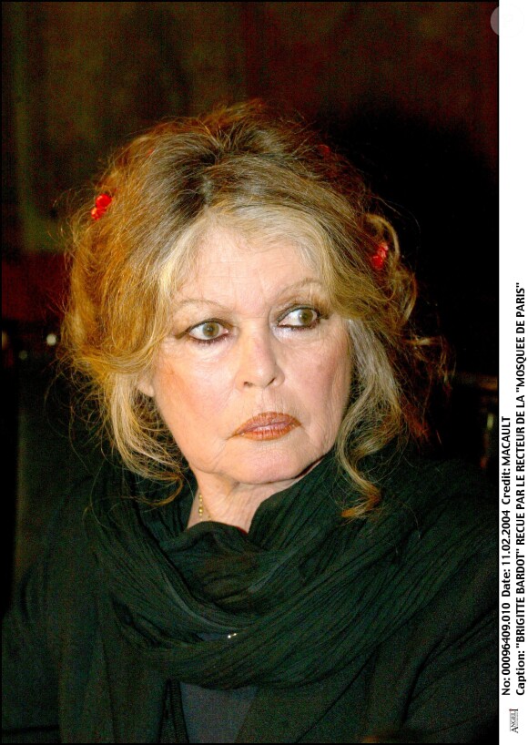 Brigitte Bardot, légende du cinéma français.
Brigitte Bardot reçue par le recteur de la Mosquée de Paris.
