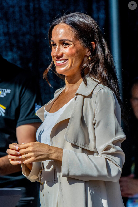 Meghan Markle, duchesse de Sussex lors des Invictus Games 2023 au Merkur Spiel-Arena à Düsseldorf, le 16 septembre 2023.