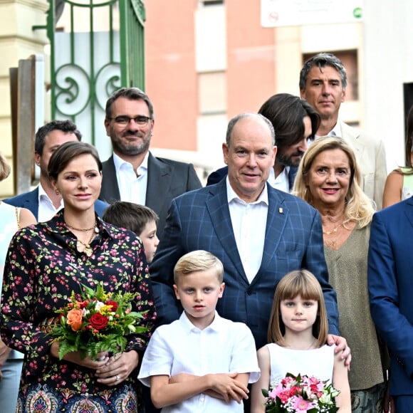 Le prince Albert II de Monaco, sa femme la princesse Charlene et leurs enfants, le prince héréditaire Jacques et la princesse Gabriella, accompagnés de Charlotte Casiraghi, de son fils Raphaël Elmaleh, de Dimittri Rassam, son mari et de leur fils Balthazar, entourés des membres du Conseil Municipal ont participé au traditionnel pique-nique des Monégasques " U Cavagnëtu " au parc Princesse Antoinette, à Monaco, le 9 septembre 2023. Après une messe célébrée par l'Archevêque de Monaco, tout le monde s'est retrouvé autour des inévitables barbajuans, accompagnés de pissaladières, de fougasses à l'anis et bien sûr de la socca. © Bruno Bebert / Bestimage 