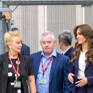 Catherine (Kate) Middleton, princesse de Galles, marraine du Forward Trust, visite la prison HMP High Down de Surrey, Royaume Uni, le 12 septembre 2023. 